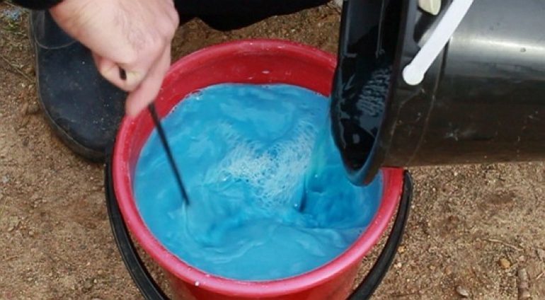 황산구리 1~2% 용액