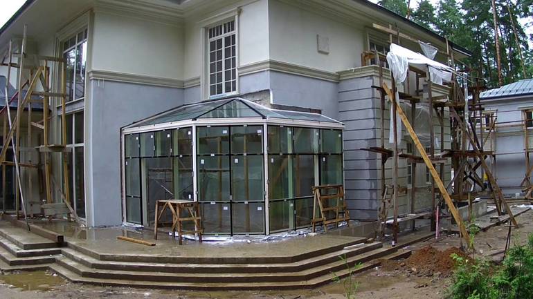 겨울 정원 설치