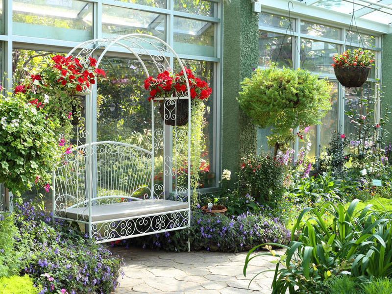 집 안에 아름다운 정원이 있어요