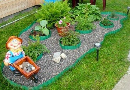 아름다운 시골 화단