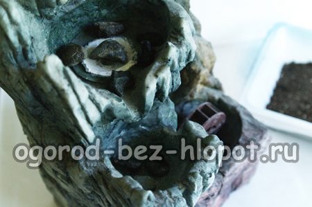 2. 홈 폭포의 움푹 들어간 곳에 돌을 놓으세요.