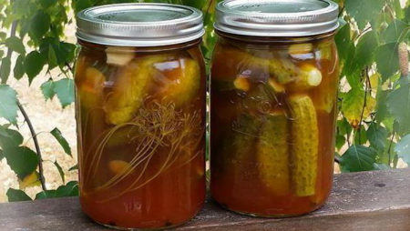 겨울철 칠리 케첩을 곁들인 오이