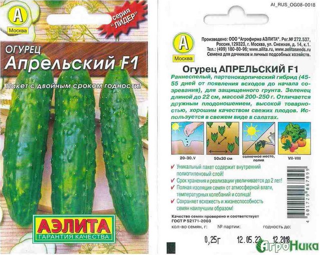 로스토프 지역의 오이 씨앗