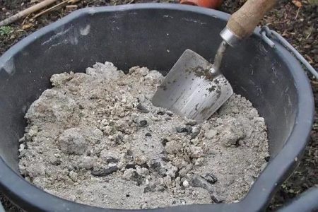 가지에 재비료를 주다