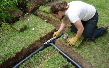지하 관개 시설 설치 과정