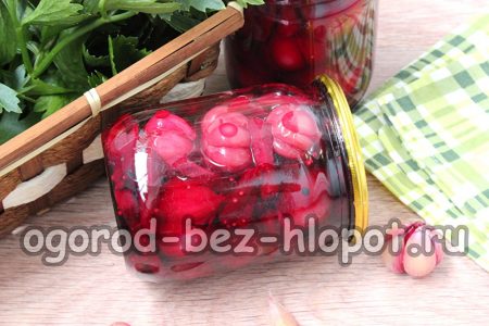 겨울철 마늘 장아찌 완성