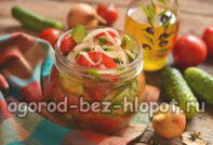 겨울철 맛있는 오이와 토마토 샐러드