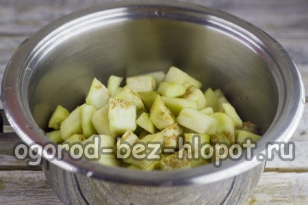 냄비에 있는 가지