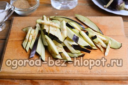 가지를 조각으로 자른 것