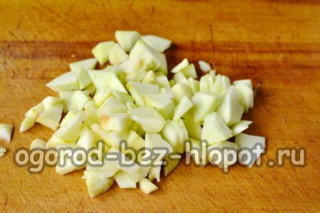 사과를 크게 잘라서 다른 재료들과 함께 넣어주세요