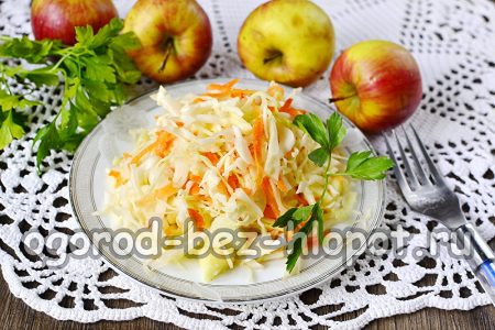 사과를 곁들인 자우어크라우트가 준비되었습니다