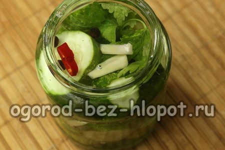 병에 담긴 오이