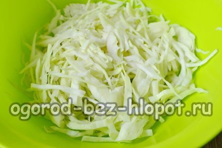 양배추를 큼직하게 썰어요