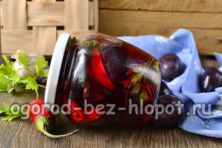 마늘을 넣은 절인 매실