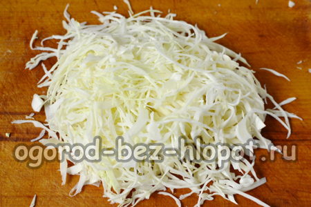 양배추를 잘게 썬다