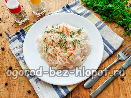 빠르게 조리되는 자우어크라우트