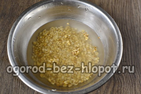 진주보리를 담가서 끓이다