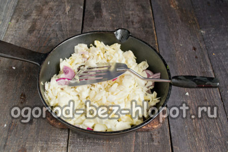 양파에 양배추를 넣으세요