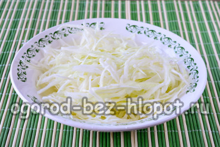 양배추를 잘게 썬다