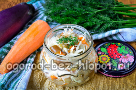 가지와 양배추가 준비되었습니다