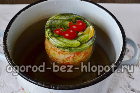 양배추 병을 살균하다