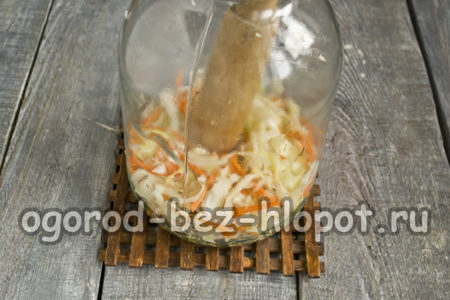 항아리에 양배추 한 겹을 넣다