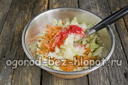 소금, 설탕, 파프리카를 넣으세요