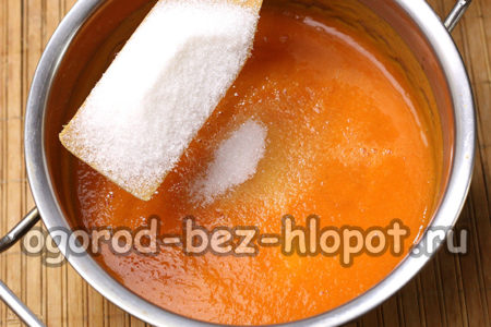 설탕, 구연산, 물을 첨가하다