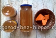 사과를 넣은 호박 주스