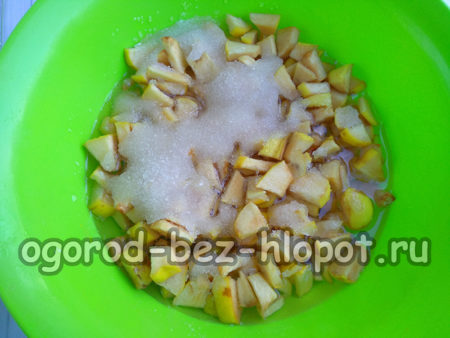 모과를 설탕에 하루 동안 담가두세요