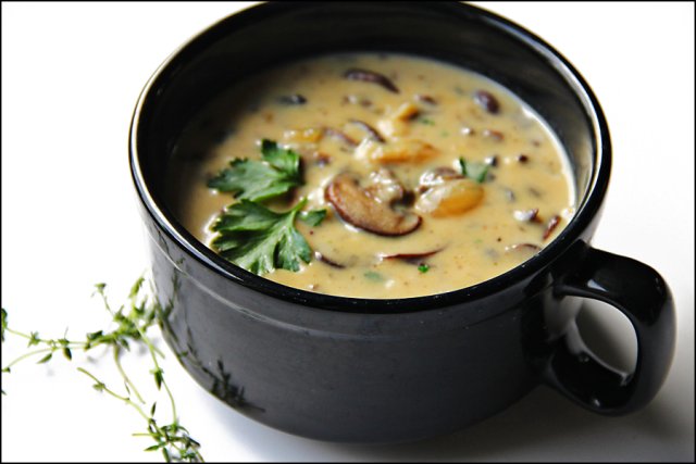 버섯 크림 수프