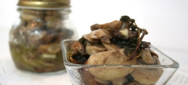 절인 양송이버섯