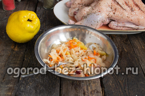 자우어크라우트를 헹구다