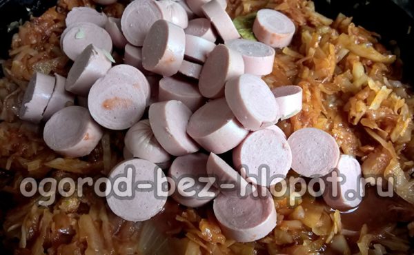 양배추에 소시지를 추가하다