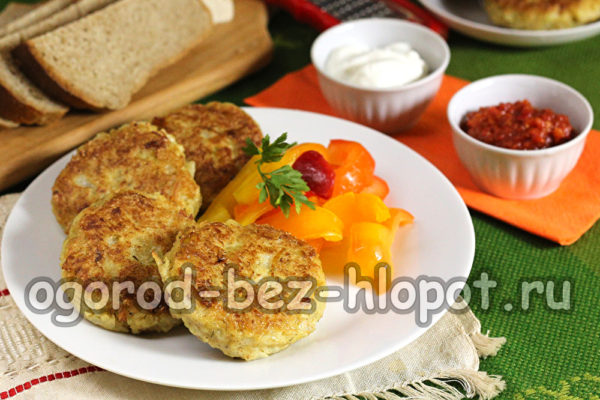 양배추 커틀릿이 준비되었습니다