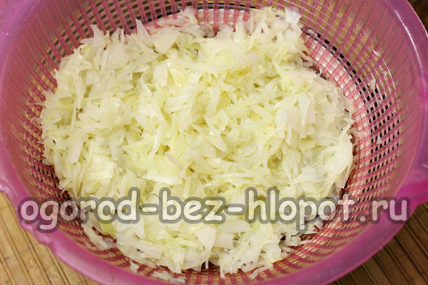 양배추의 물을 빼다