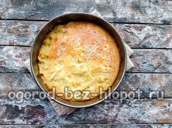 양배추 파이가 완성되었습니다