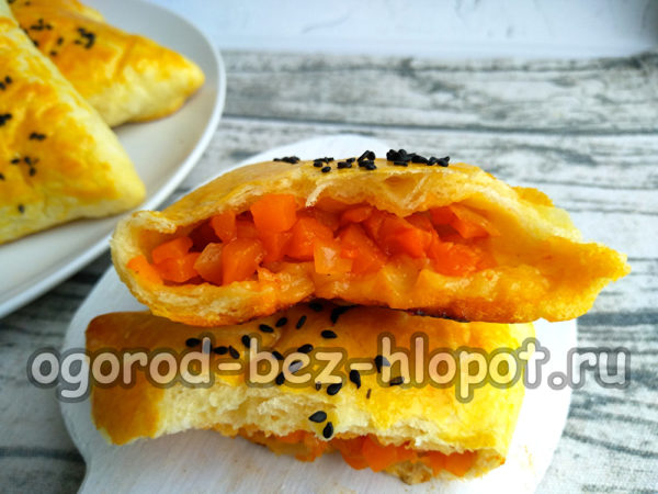 호박을 넣은 기성품 삼사