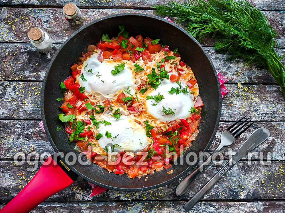 샤크슈카 단계별 레시피