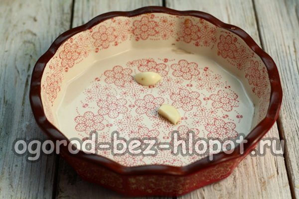 곰팡이에 마늘을 문지르다