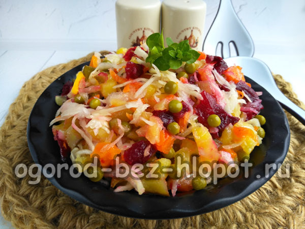 자우어크라우트를 곁들인 비네그레트가 준비되었습니다