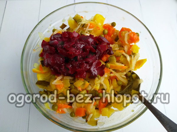 샐러드에 비트를 추가하세요