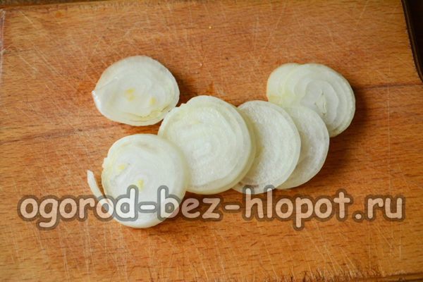 양파를 링 모양으로 자르다