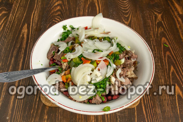 절인 양파를 넣다