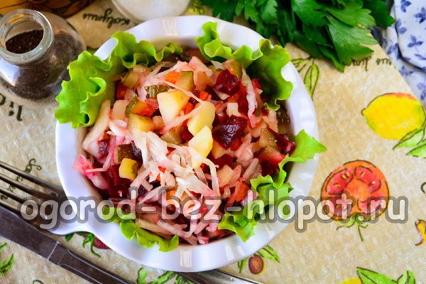 자우어크라우트를 곁들인 비네그레트