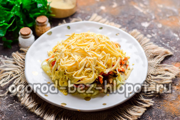 강판 치즈 한 층