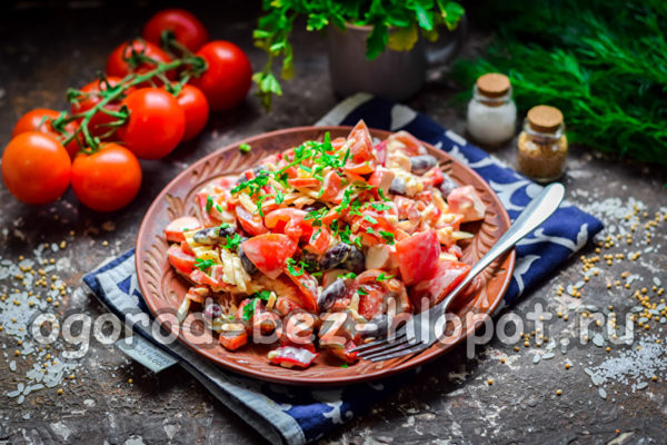 게살과 콩을 곁들인 샐러드