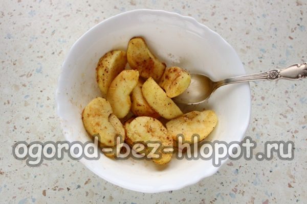 설탕과 계피를 곁들인 사과