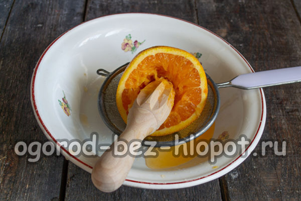 오렌지에서 주스를 짜다