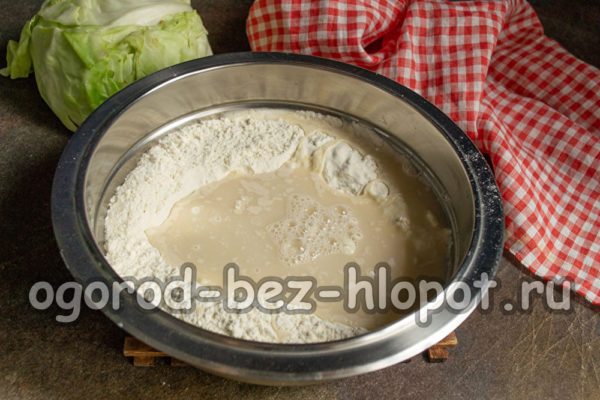 밀가루에 효모를 첨가하다